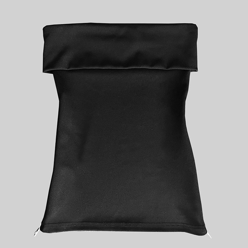 2023 Women's Sexy Off-Shoulder Zipper Crop Top