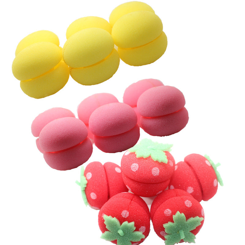 Creative Yellow Hair Curlers in Cake Shape (Set of 6)