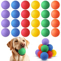 Shappy 24 Pieces Rubber Dog Balls Tennis Balls for Dog Colorful Catching Pet Dog Balls for Fetch Training 2.4 Inch Interactive Bounce and Floatable Dog Toy Balls for Park Beach