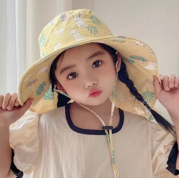 Breathable Sun Hat and Neck Protection Shawl for Babies