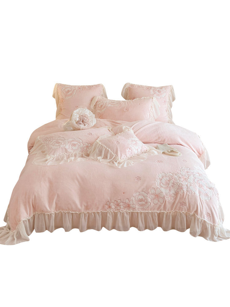 Autumn Winter Princess Style Four-Piece Bedding Set