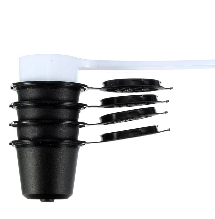Reusable Coffee Capsule Set with Coffee Spoon (4 Pieces)