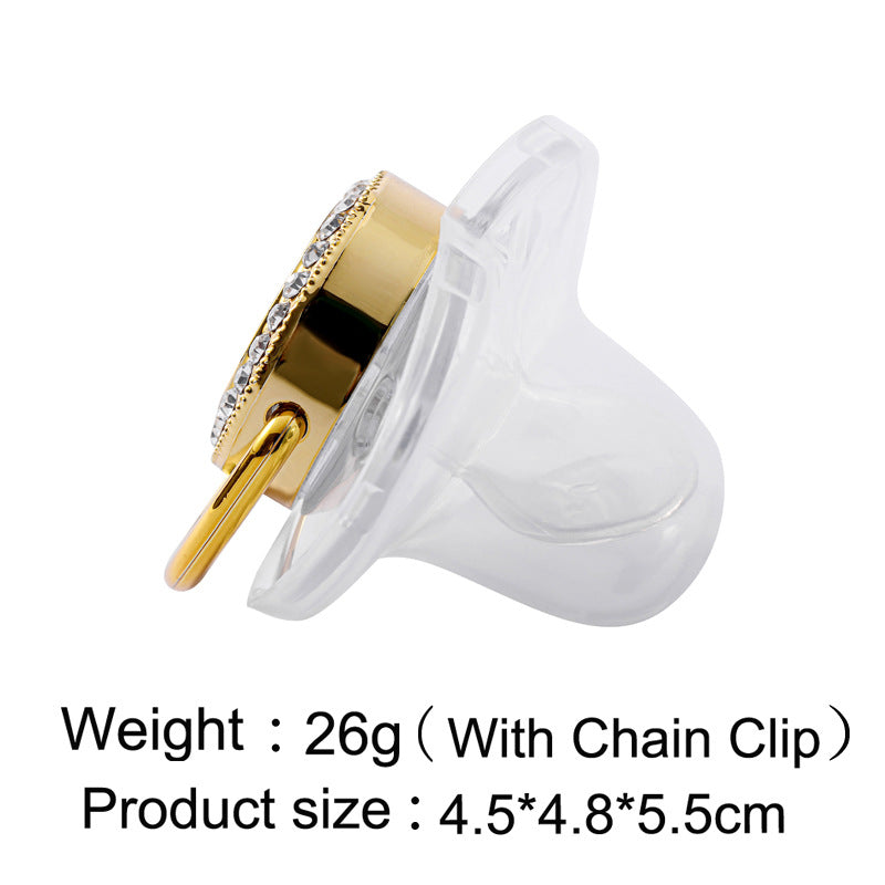 "Transparent Pacifier with 26 Letter Design for Babies"