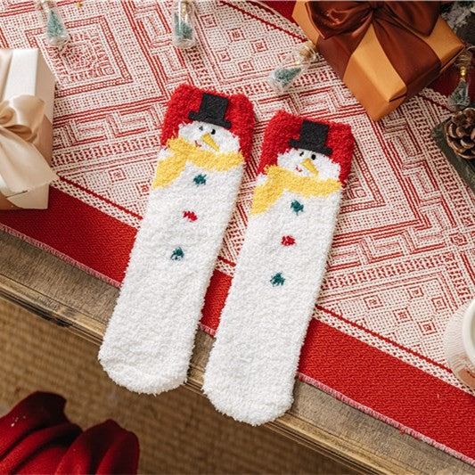 Cozy Cute Coral Fleece Plush Sleep Socks