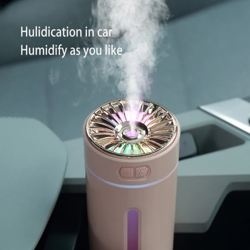 Portable 300ml Ultrasonic Humidifier with LED Light