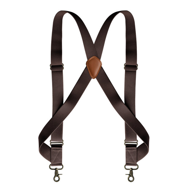 Adjustable Heavy Duty Men's Solid Color Suspenders
