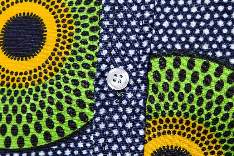 2019 Men's Short Sleeve Shirt with African Ethnic Style