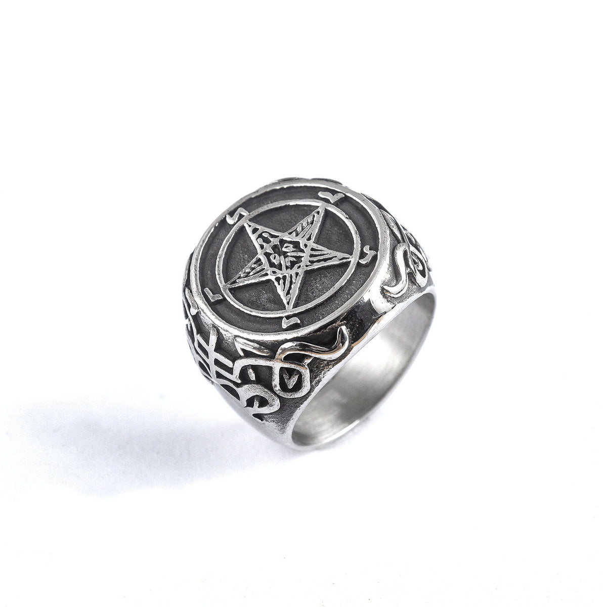 Fashionable Men's Satanic Devil Goat Head Ring