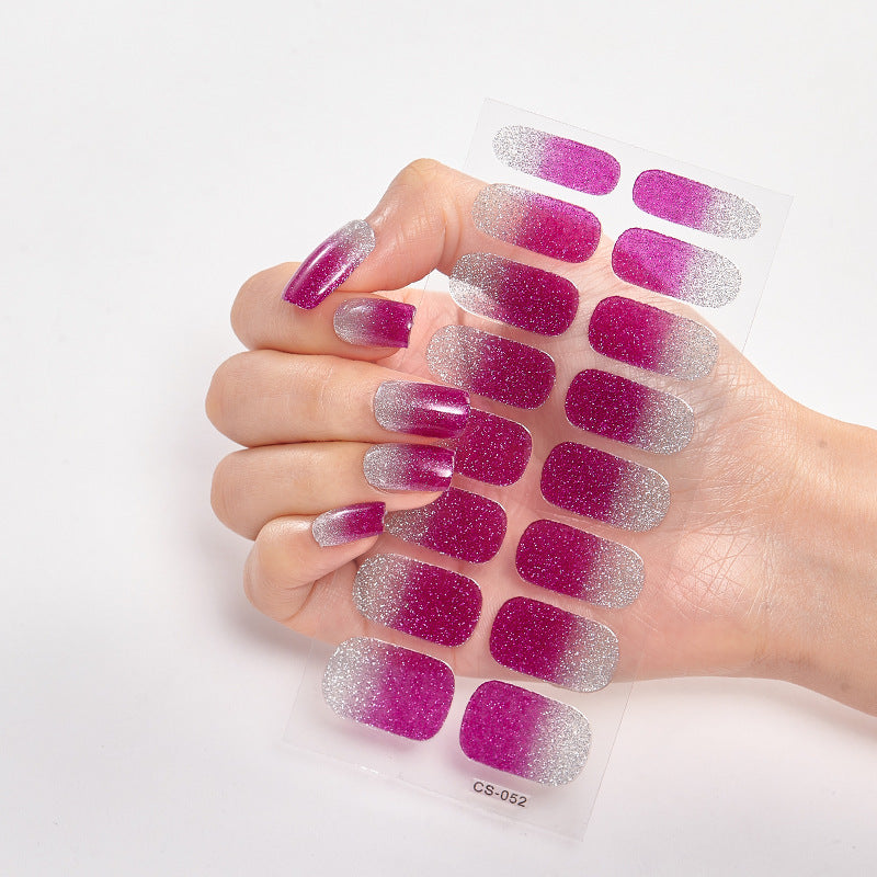 16-Color Solid Nail Stickers for Elegant Designs