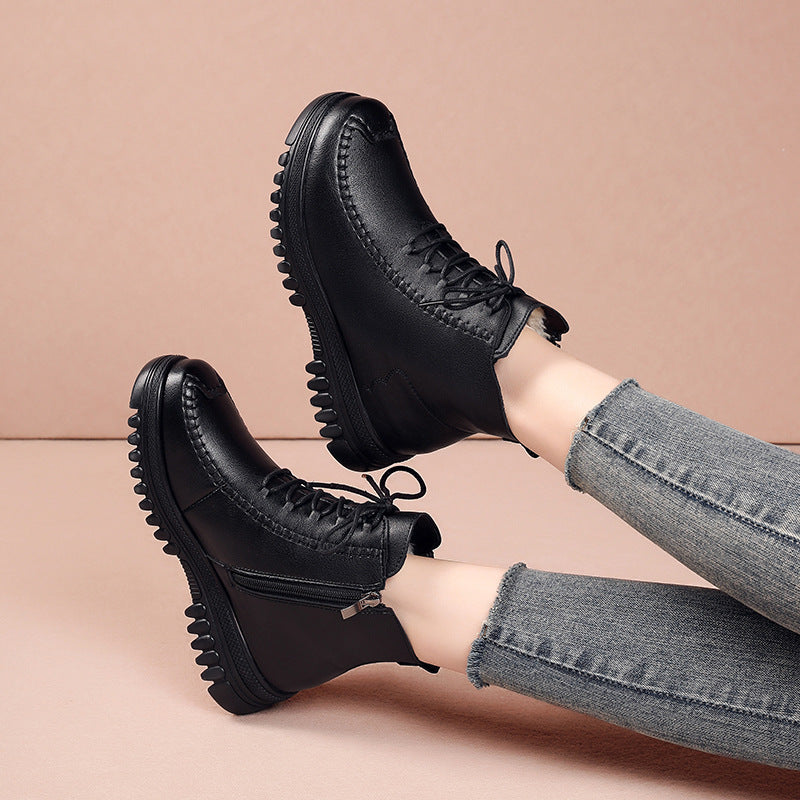Thick-Soled Women's Winter Martin Boots with Fur 2024