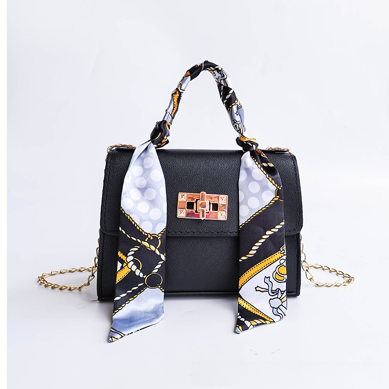 Silk Scarf Handheld Small Square Bag for Women