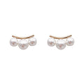 925 Silver Pearl Stud Earrings for Women - Minimalist Style
