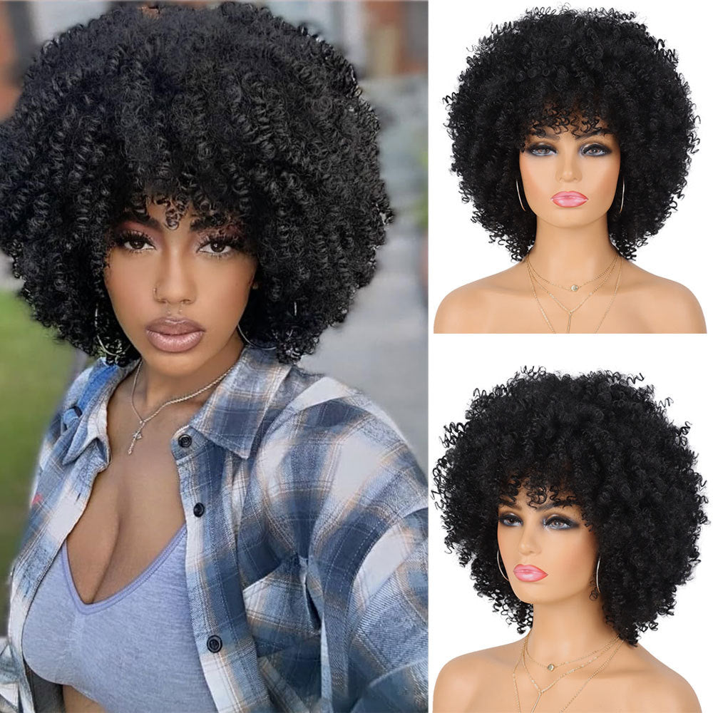 Afro Curly Wig Short Length for Cross-Border Style