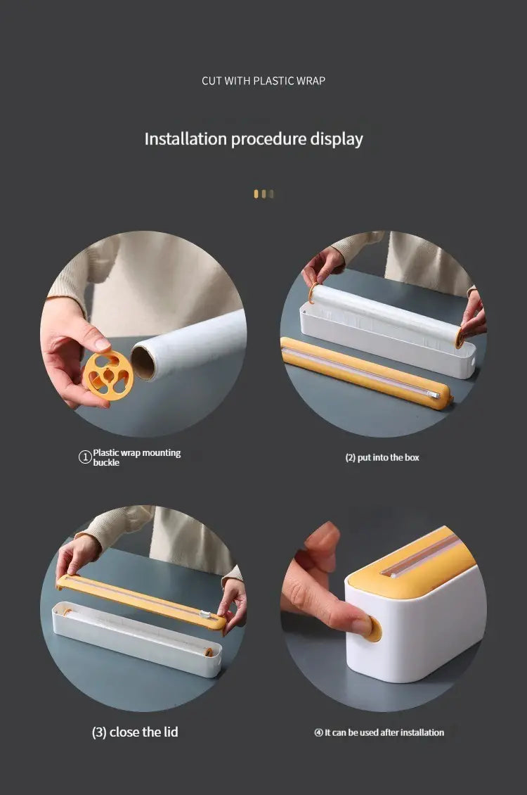 Magnetic Plastic Film Cutter for Kitchen Accessories