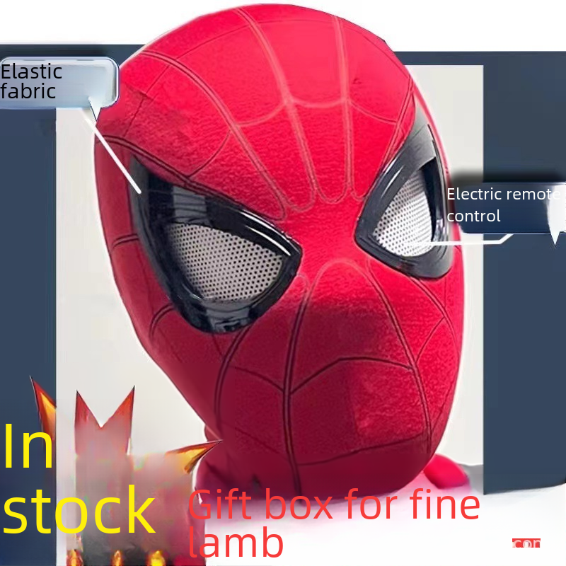 Spider-Man Helmet with Movable Eyes and Blinking Feature