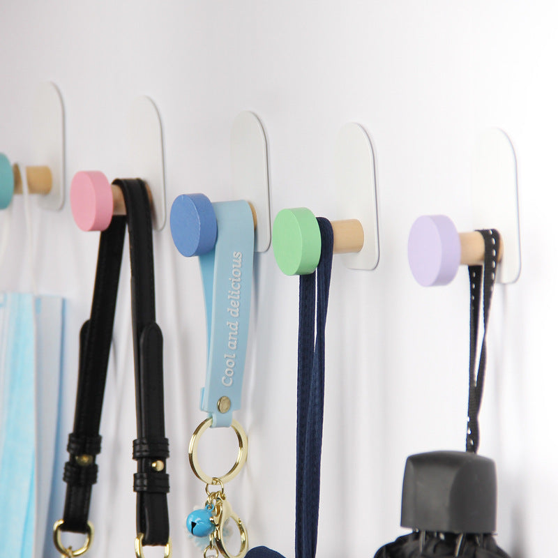 Nordic Wood Wall Hooks for Coats, Bags, and Keys