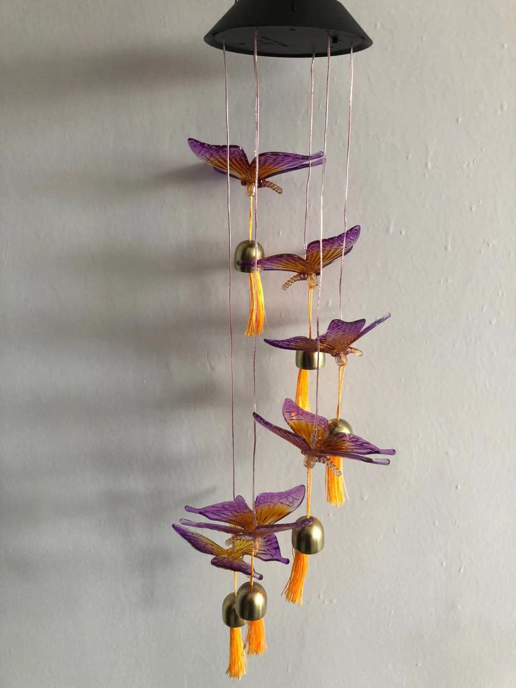 Outdoor Solar LED Wind Chime Light - Hummingbird Design