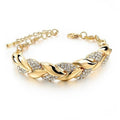 Dragonrui 18K Gold Leaf Bracelet for Women’s Wedding Jewelry
