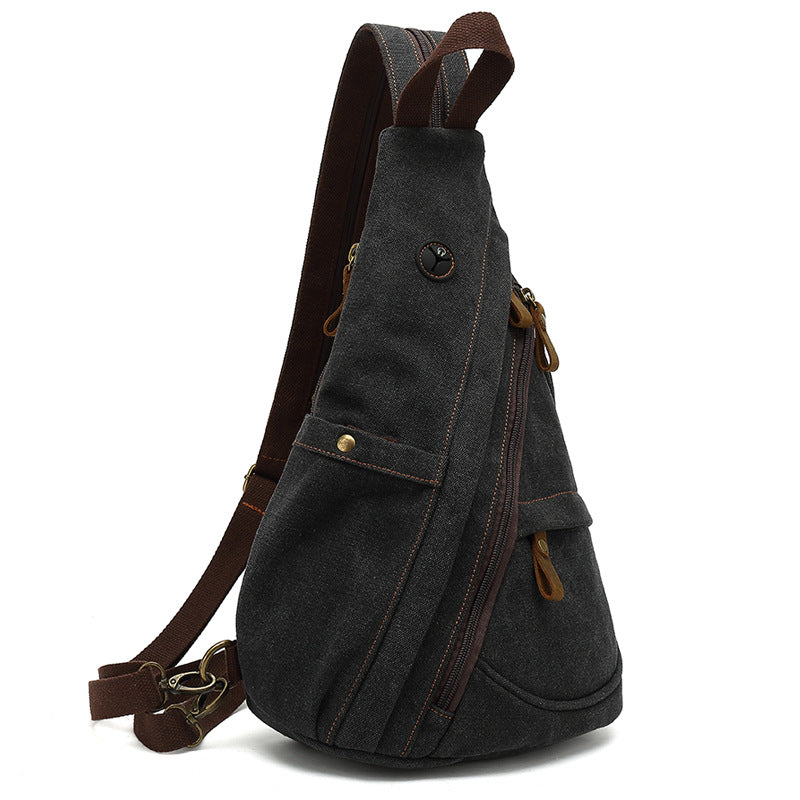 Men's Canvas Crossbody Bag - Large Capacity Multi-Functional