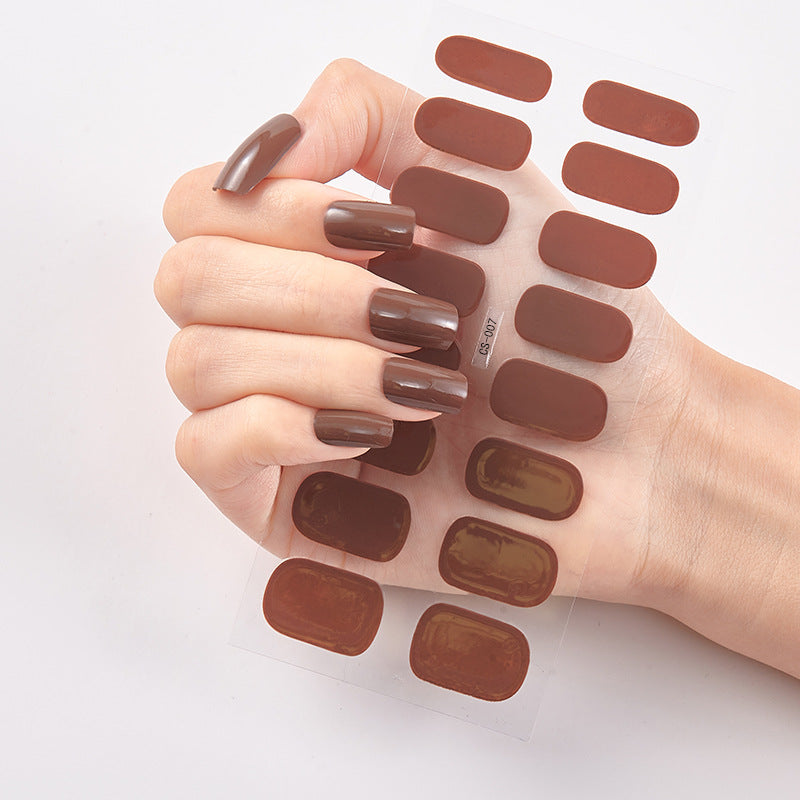 16-Color Solid Nail Stickers for Elegant Designs