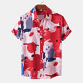 2021 Spring Autumn Hawaiian Print Short Sleeve Shirt
