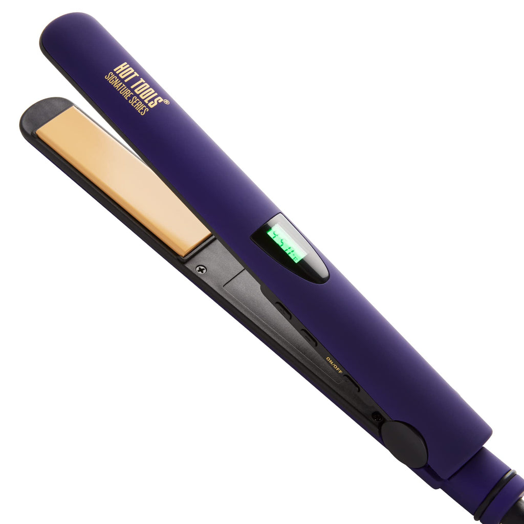 Hot Tools Pro Signature Ceramic Digital Hair Flat Iron | Silky Smooth Professional-Quality Styles (1 in)