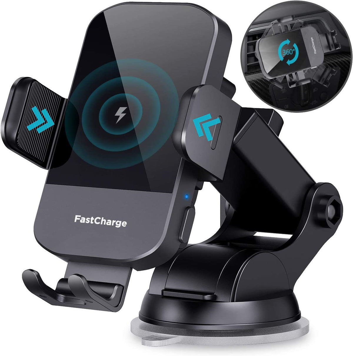 15W Wireless Car Charger with Smart Sensor Mount