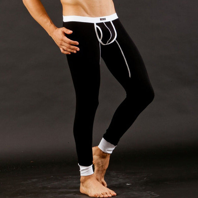 Men's Fashion Warm Long Johns with Penis Bag Tights