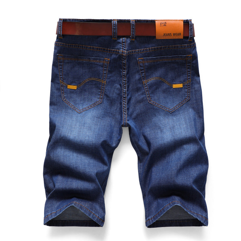 Men's Summer Slim Fit Denim Shorts for Business Casual