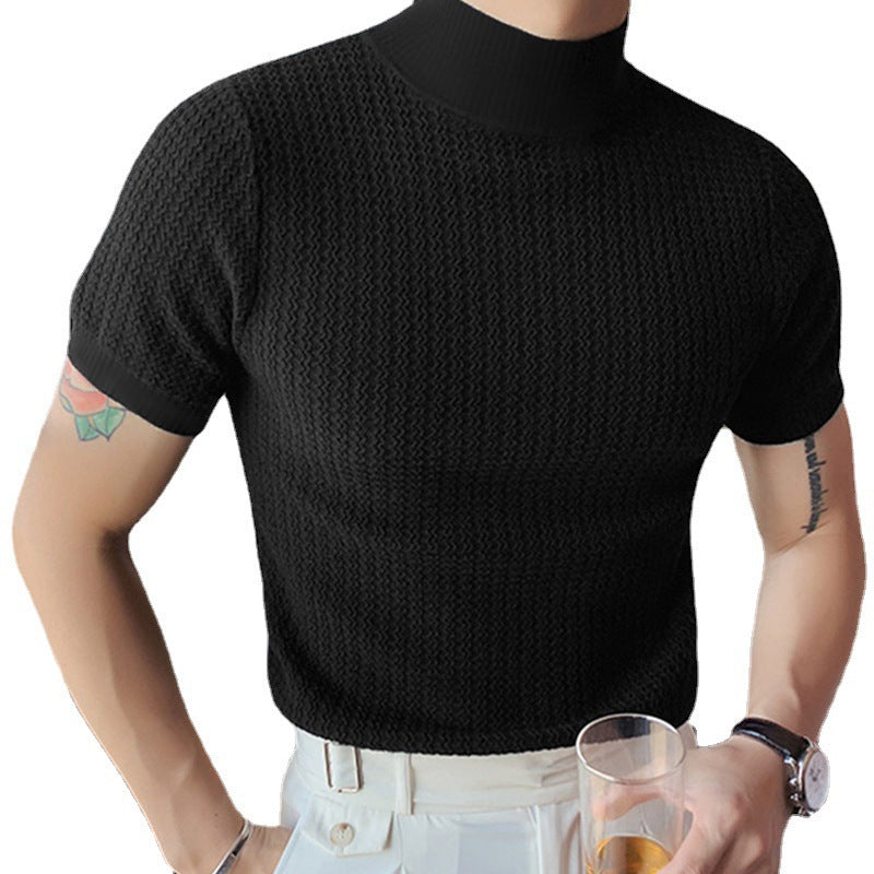 2023 Summer Men's Short Sleeve Knit T-Shirt