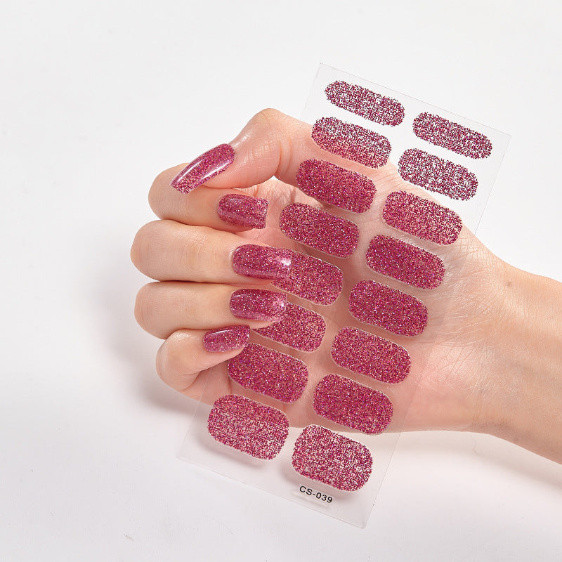 16-Color Solid Nail Stickers for Elegant Designs