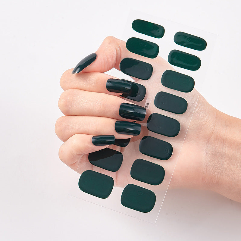 16-Color Solid Nail Stickers for Elegant Designs