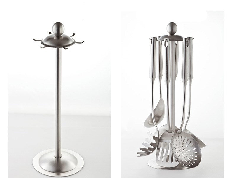 Stainless Steel Rotating Kitchen Utensil Rack