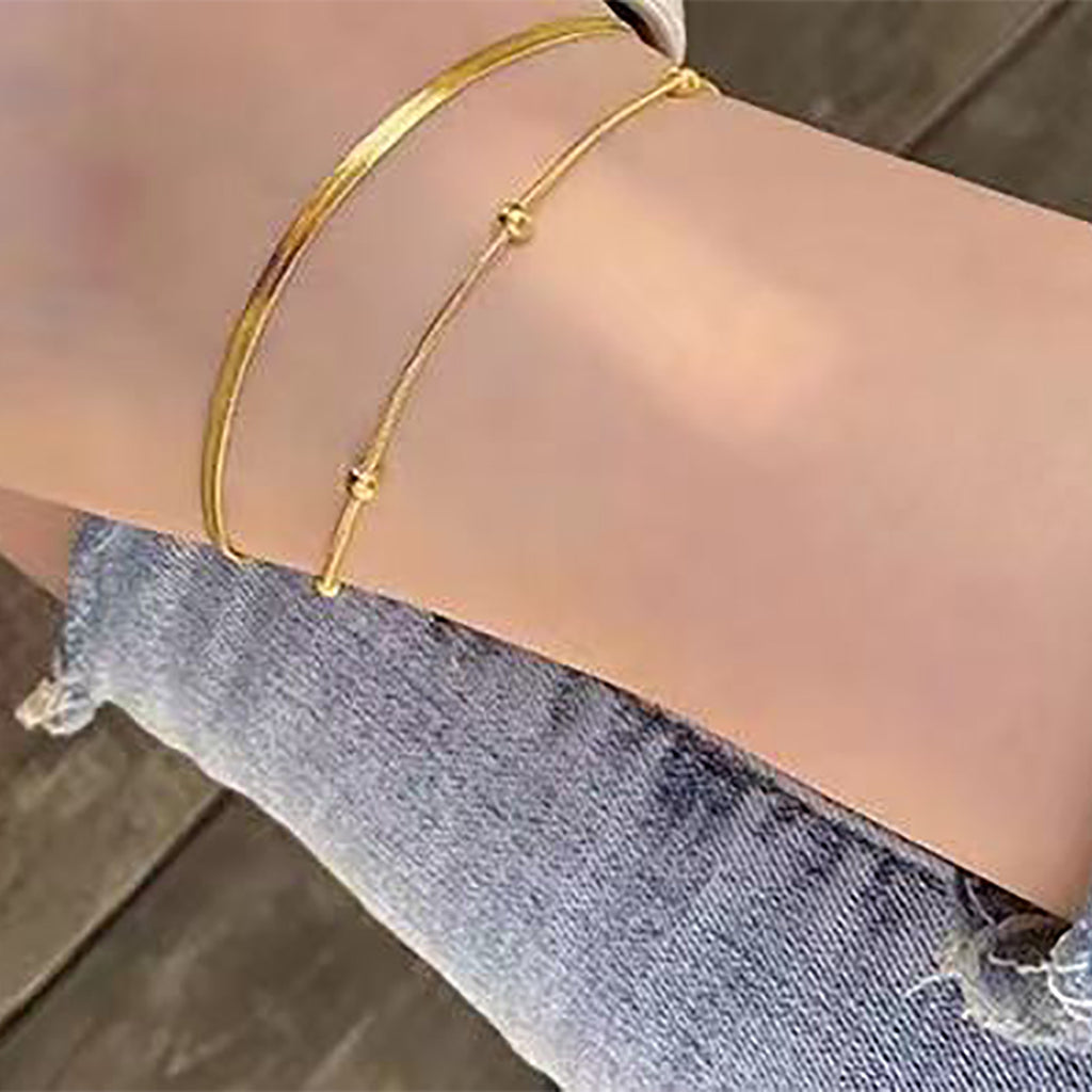 Minimalist 18K Gold Plated Bracelet for Women