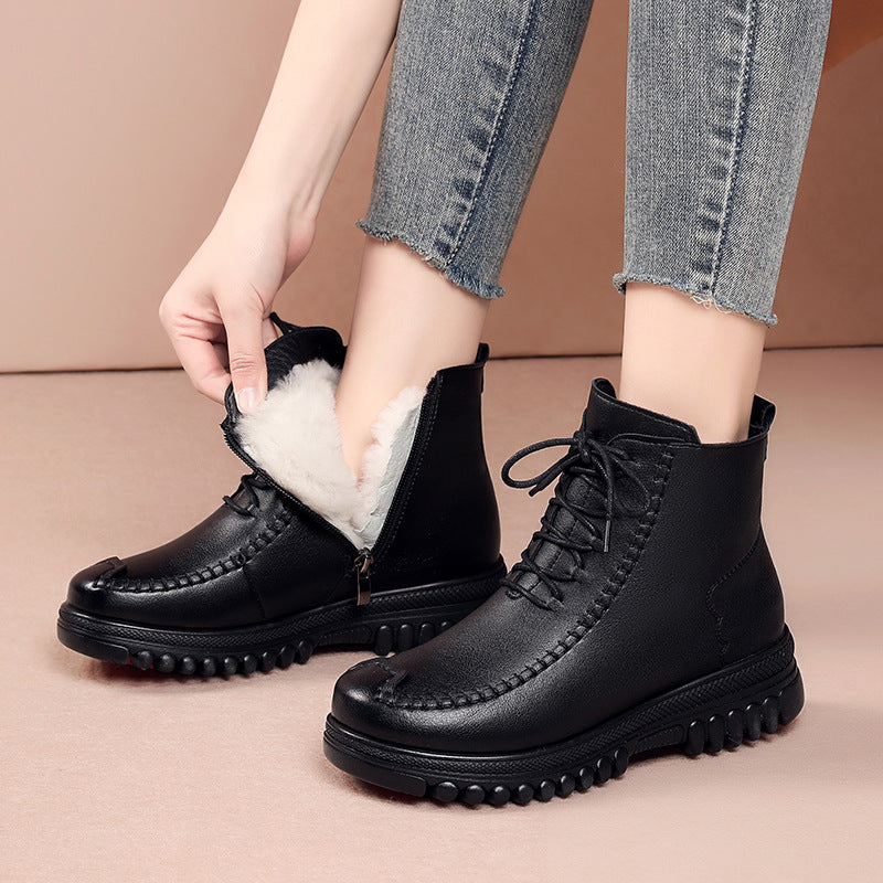 Thick-Soled Women's Winter Martin Boots with Fur 2024