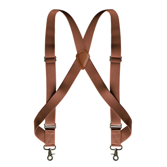 Adjustable Heavy Duty Men's Solid Color Suspenders