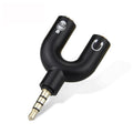 3.5mm Audio Splitter U-Type Adapter for Headphones