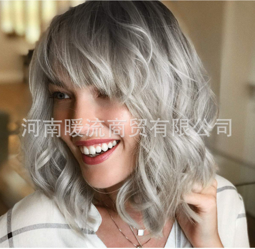14-Inch Golden Ombre Bob Wig for Women - Halloween
