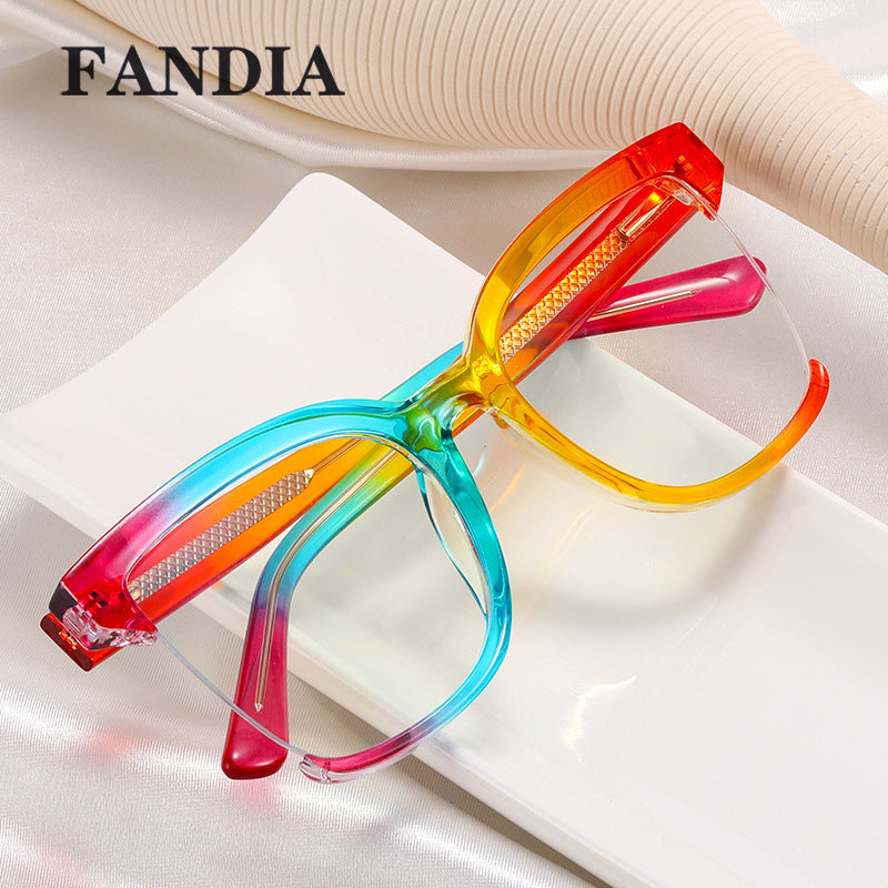 Fashion Optical Colorful Square Frames Blue Light Glasses