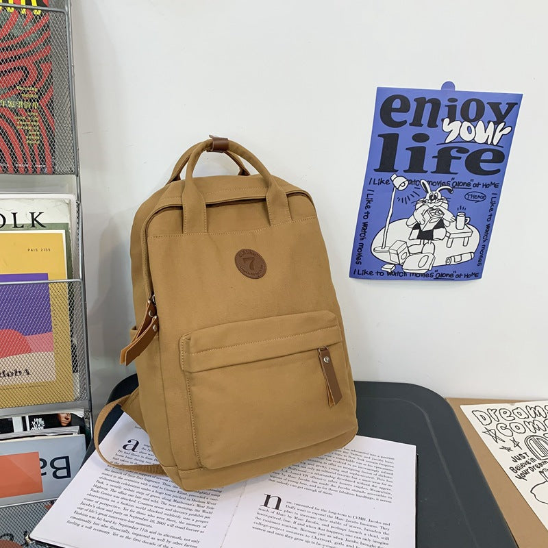 Canvas Backpack for Women - Vintage Style for Students