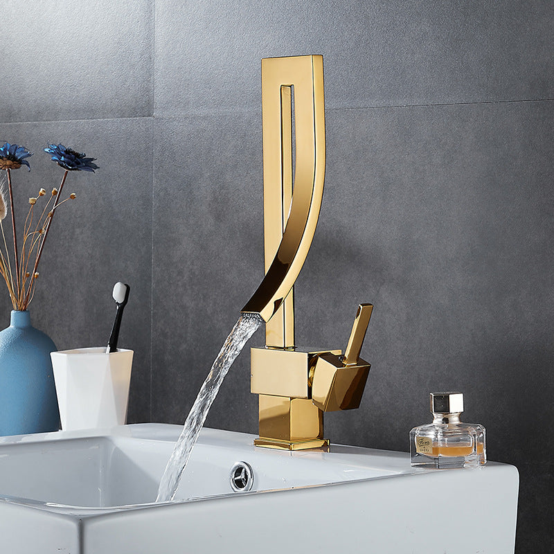 Modern Gold Rotating Kitchen Sink Faucet (All Copper)