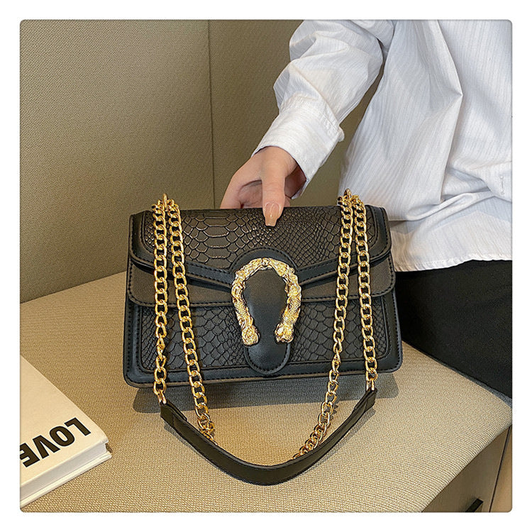 2023 Fashionable Stone Pattern Vintage Chain Shoulder Bag