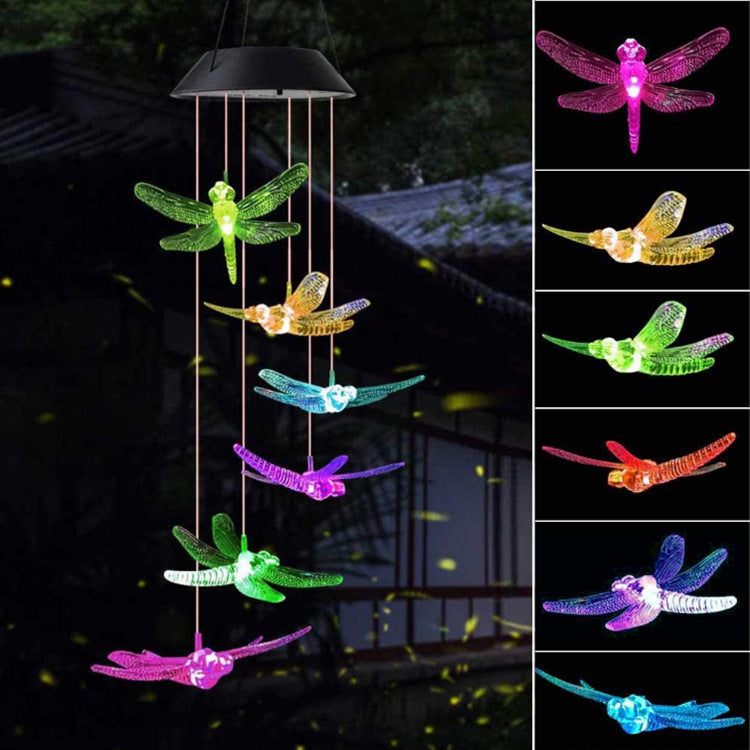 Outdoor Solar LED Wind Chime Light - Hummingbird Design