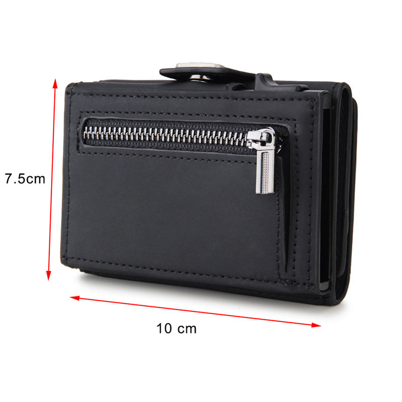 Slim Carbon Fiber Men's Wallet with Coin Pocket and ID Case