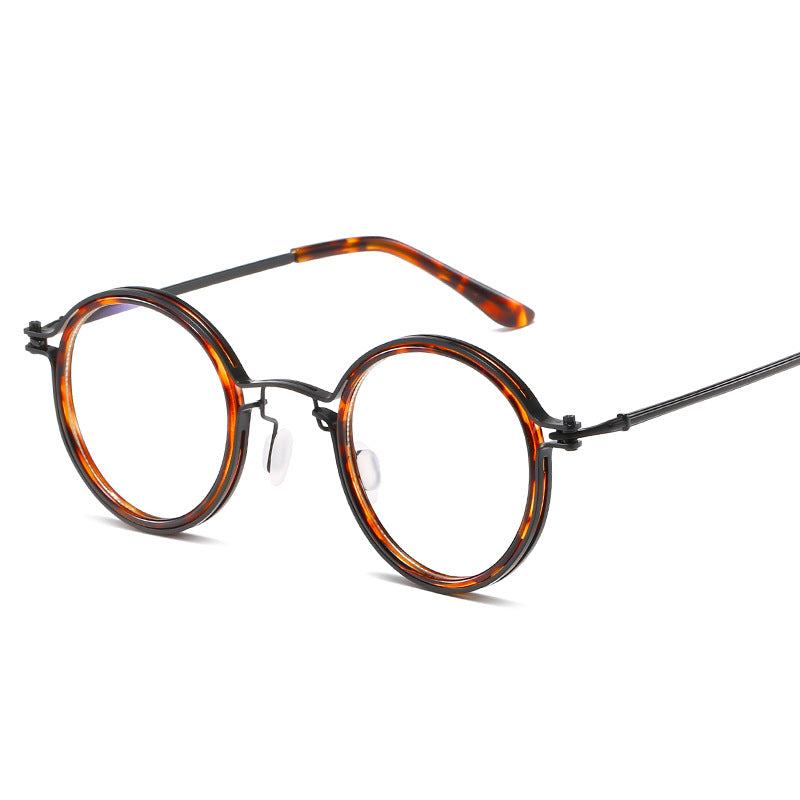 Retro Round Metal Sunglasses for Women (Blue Light Block)