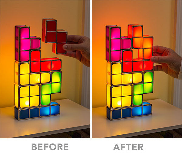 LED Tetris Lamp with Sensor - Block Night Light