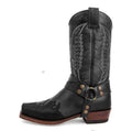New European and American Round Toe Embroidered Boots