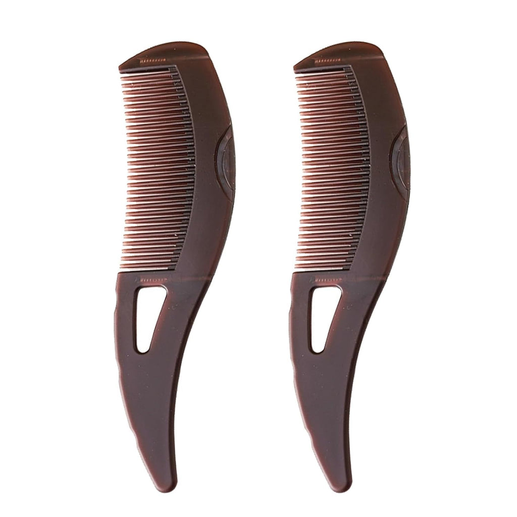 Creative Dandruff Comb Energy Comb Plastic Press Button Hairbrush for Scalp Massage and Dirt Removal Reduce Scalp Itching/Oil Scalp Care Comb with Ergonomic Handle for Women Men (Medium Count 2)