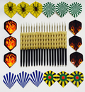 Dartboard with Dart Tips and Needle Style Darts