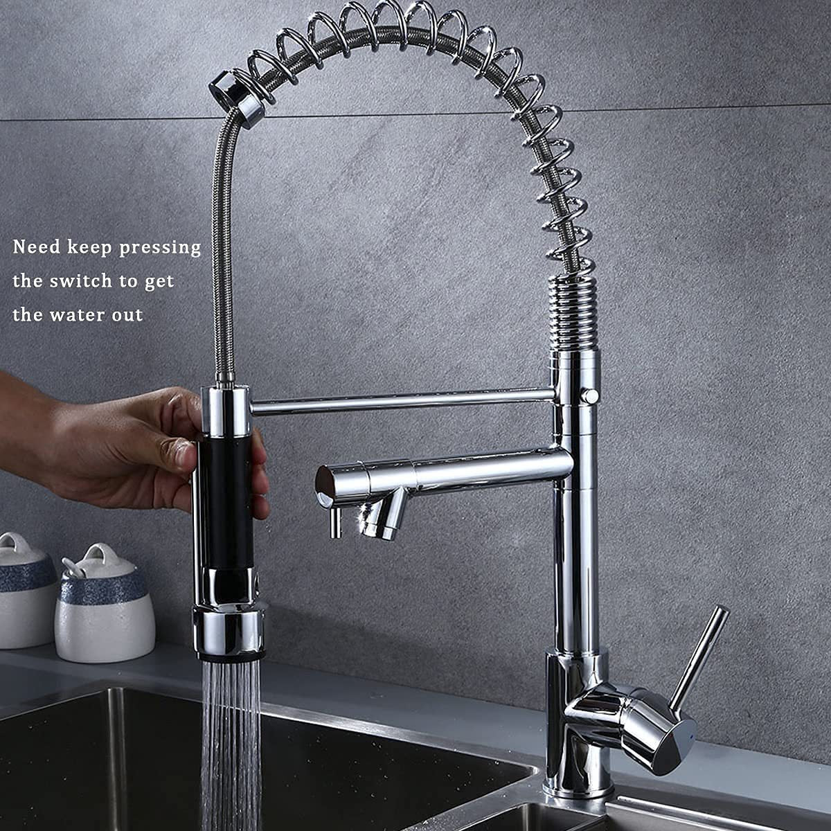 Pull-Down Spring Faucet Replacement Spray Head